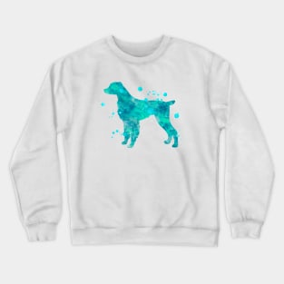 Brittany Spaniel Dog Watercolor Painting Crewneck Sweatshirt